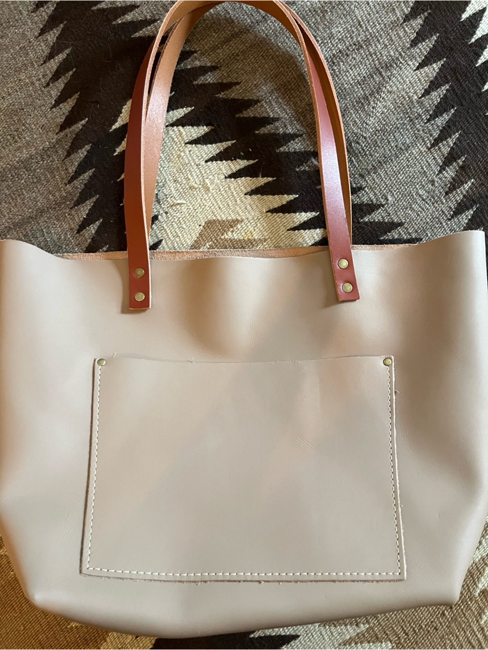 Large Portland Leather Goods tote View 3